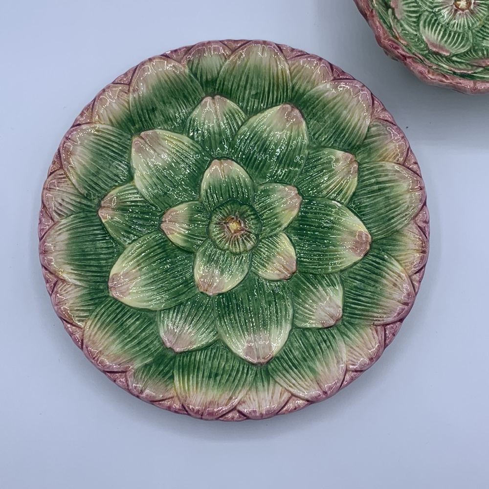 Vintage Fitz & Floyd Artichoke Plate & Bowl - Picture 3 of 8